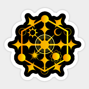 Planetary sacred geometry of the stars Sticker